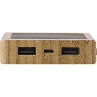 Bamboe zonne-energie powerbank 8000 mAh