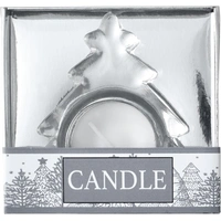 Glazen dennenboom theelichthouder