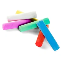 Kartonnen doosje met 6 kleuren stoepkrijt