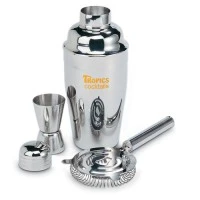Chroomkleurige Cocktailset