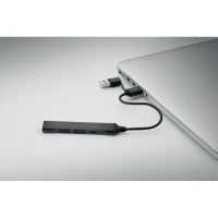 USB 4-poorts hub 19 cm