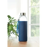 Glazen Drinkfles met Denimlook 500ml