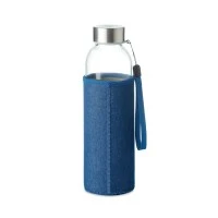 Glazen Drinkfles met Denimlook 500ml