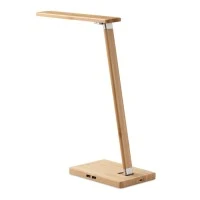 Bamboe Bureaulamp met Oplader 15W