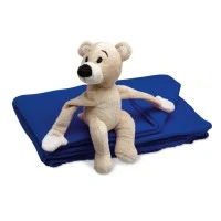 Kinder fleece deken met teddybeer