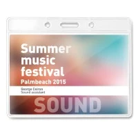 Transparante Badgehouder 10x8 cm