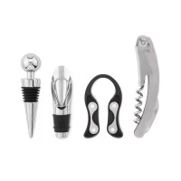 Houten 4-Delige Wijnset