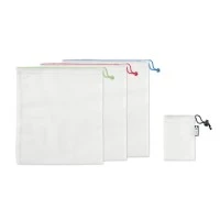 Set van 3 RPET Fruit-/ Groentezakken