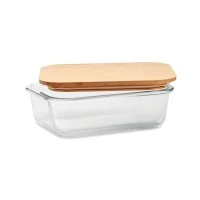 Glazen Lunchbox met Bamboe Deksel 800ML