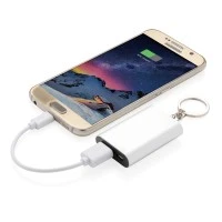 Compacte 1.000 mAh Powerbank met Sleutelhanger