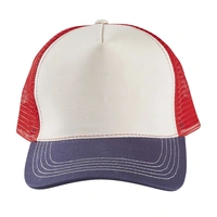 Off White|French Navy/Bright Red