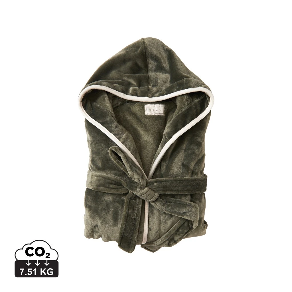 VINGA Louis luxe pluche badjas S/M