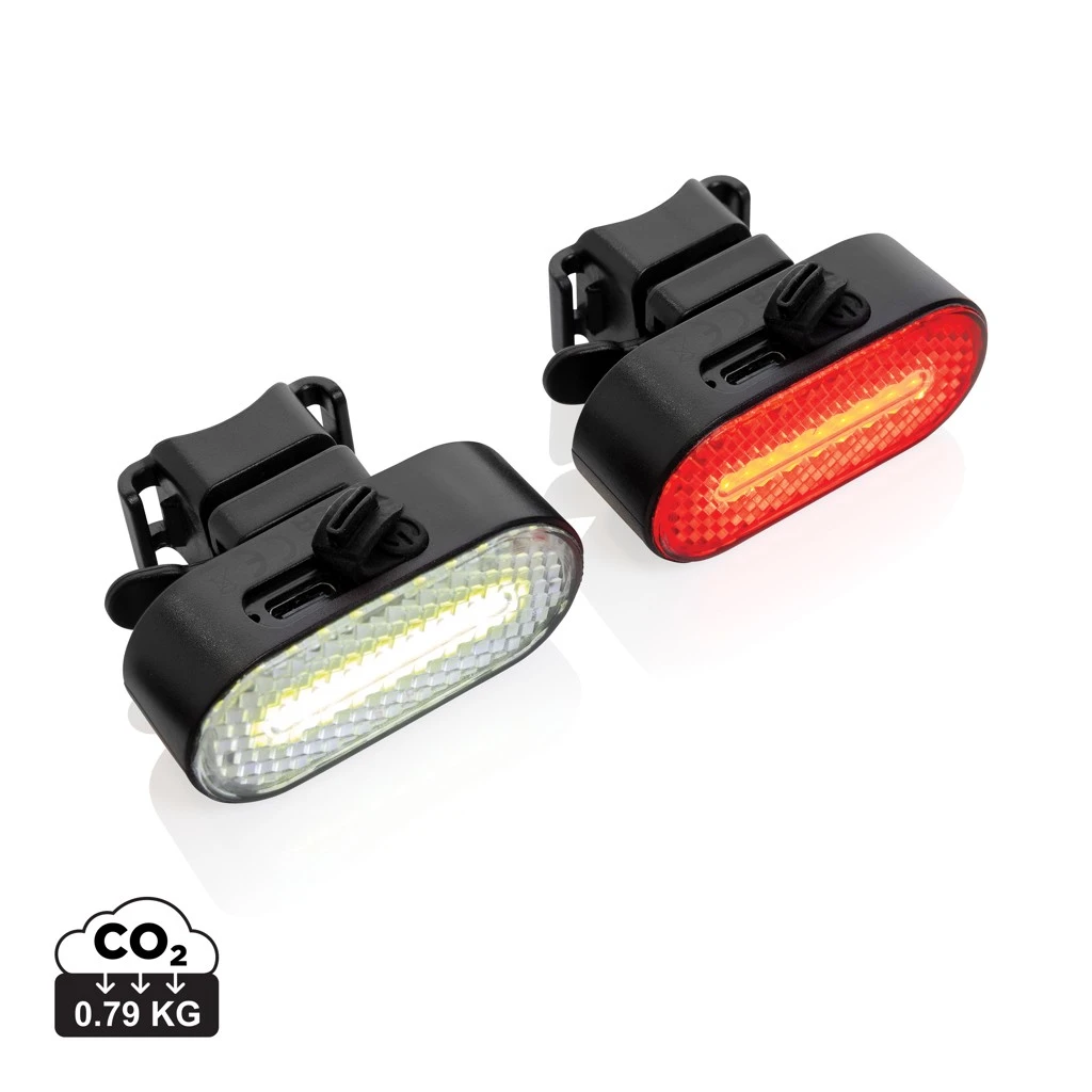 Lumino USB-Oplaadbare Fietslamp Set