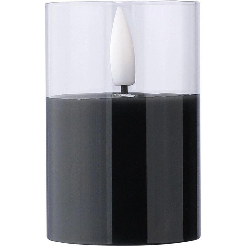 PP LED-kaars in glazen houder