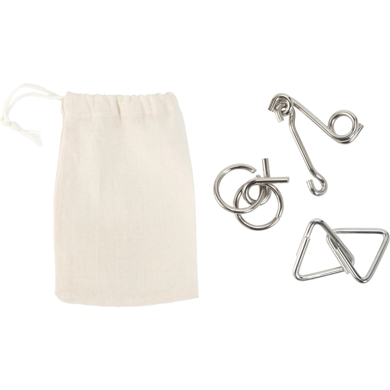 Katoenen etui met denkspelletjes