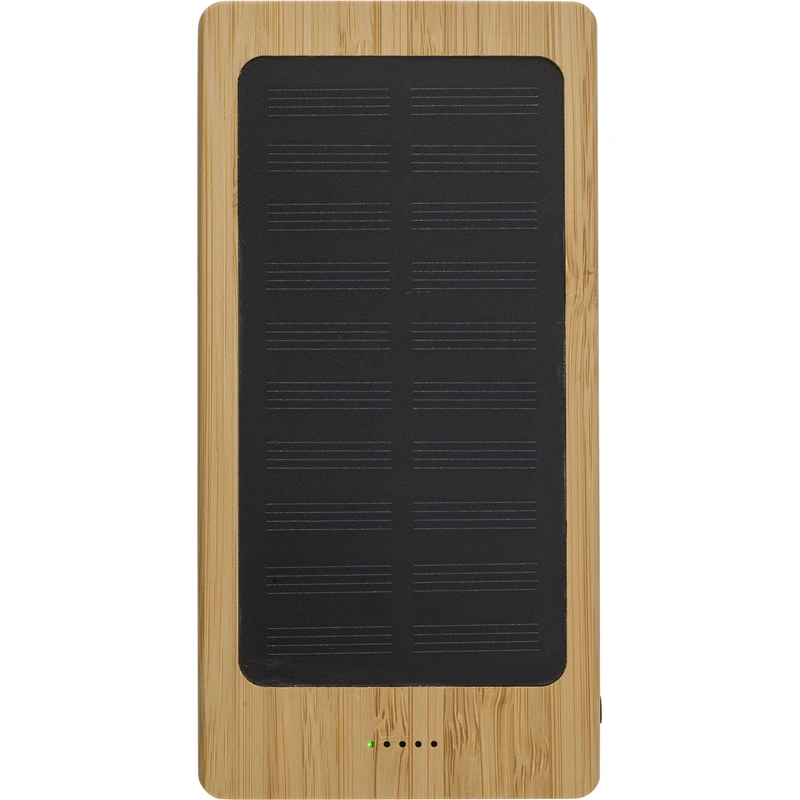 Bamboe zonne-energie powerbank 8000 mAh