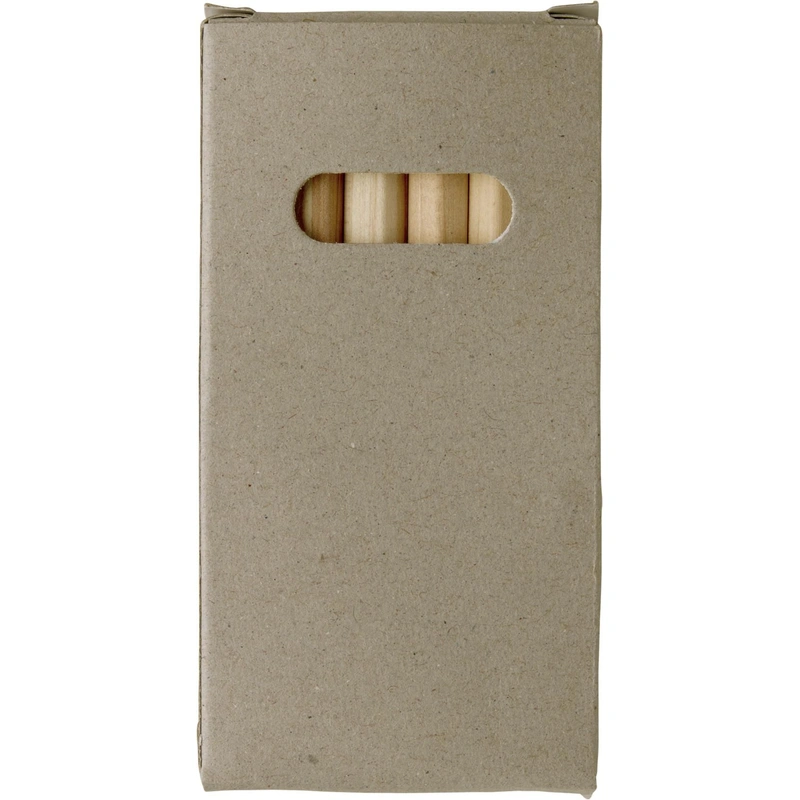 Set van 6 kleine houten kleurpotloden