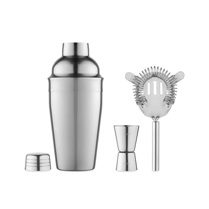 Chroomkleurige Cocktailset