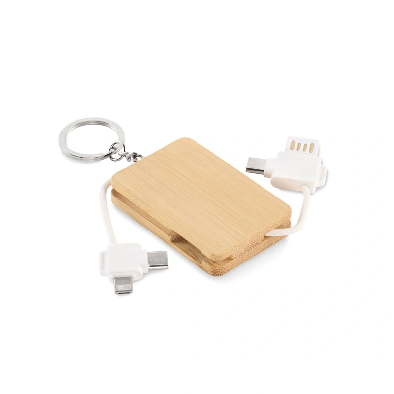 Bamboo Sleutelhanger Oplaadkabel