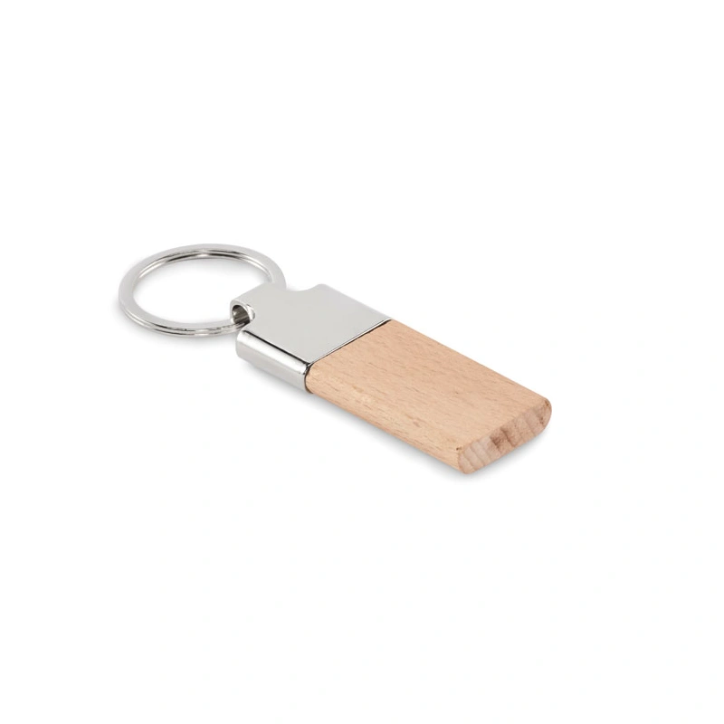 Sleutelhanger van rubberhout