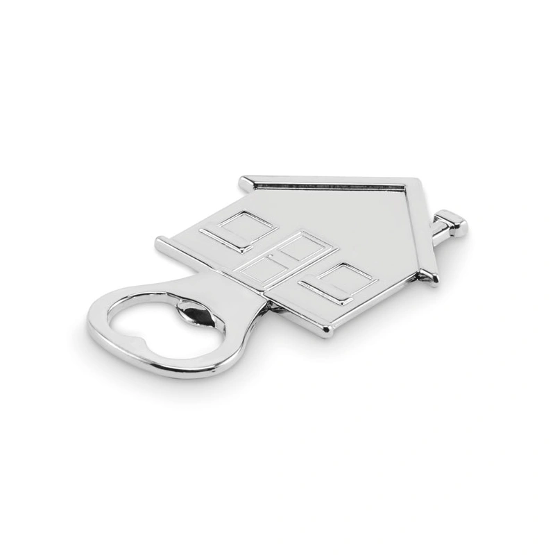 Huisvormige flesopener sleutelhanger