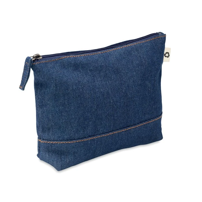 Toilettasje van gerecycled denim