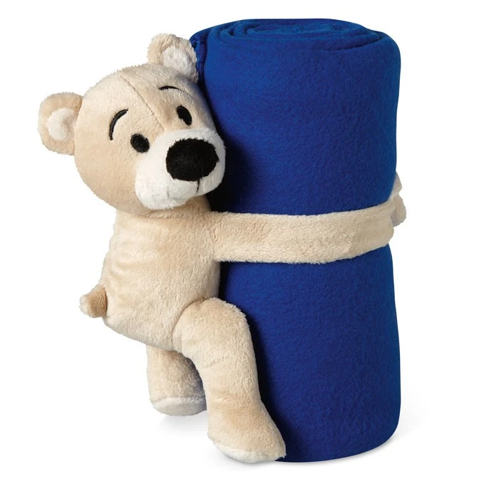 Kinder fleece deken met teddybeer
