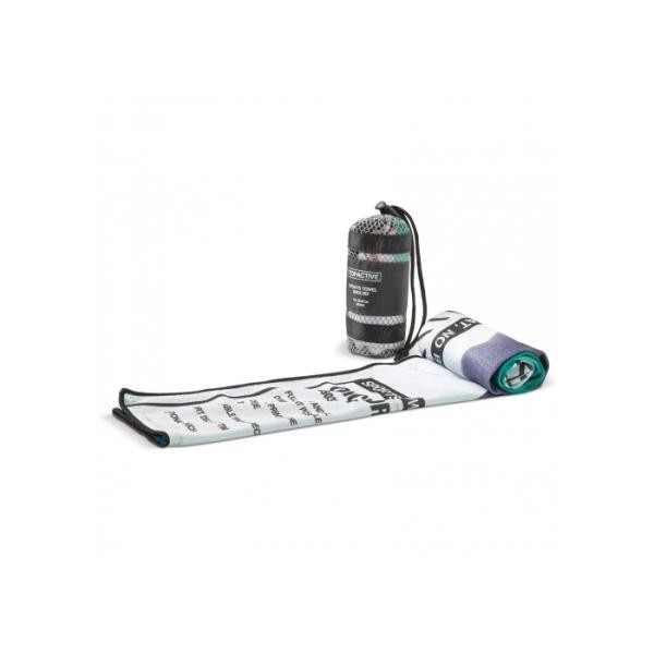 Sneldrogende sporthanddoek met custom-made print en tas