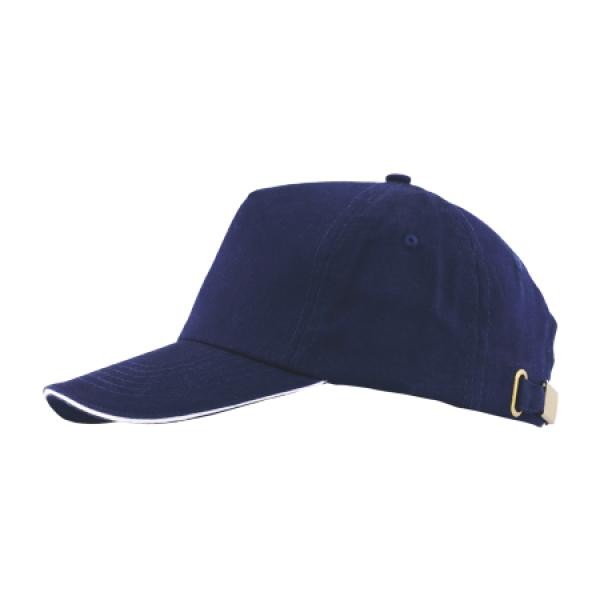 Cap 5 panel brushed met gesp sluiting