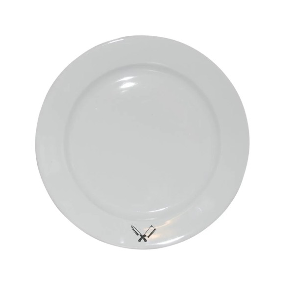 Bord brede rand wit 17 cm