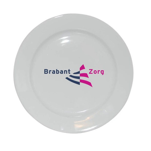 Bord brede rand wit 24 cm
