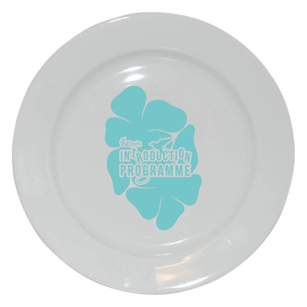 Bord brede rand wit 28 cm