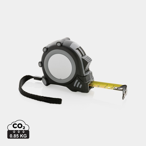 RCS gerecycled plastic Grip 5M/19mm rolmaat, grijs