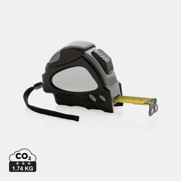 RCS gerecycled plastic autostop rolmaat 8M/25mm, zwart