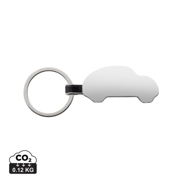 RCS autosleutelhanger van gerecycled zinc alloy, zilver