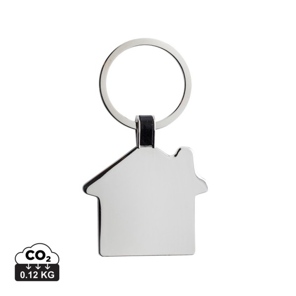 RCS sleutelhanger van gerecycled zinc alloy, zilver