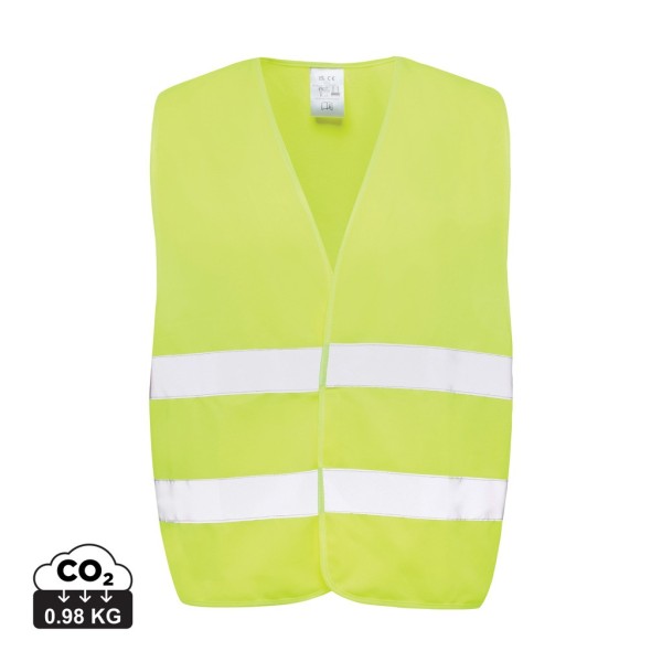 GRS gerecycled PET reflecterend veiligheidsvest, geel