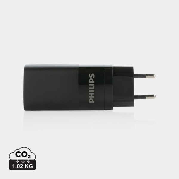 Philips Ultra snelle 3-poorts USB oplader 65W, zwart