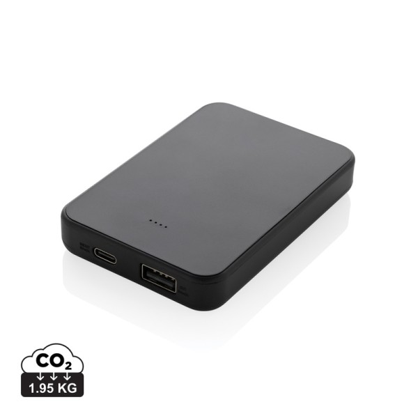 Boostcore RCS recycled plastic powerbank 5.000mAh met USB C, zwart
