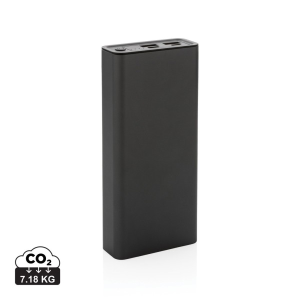Terra RCS gerecyclede 20W aluminium powerbank 20.000 mAh, grijs
