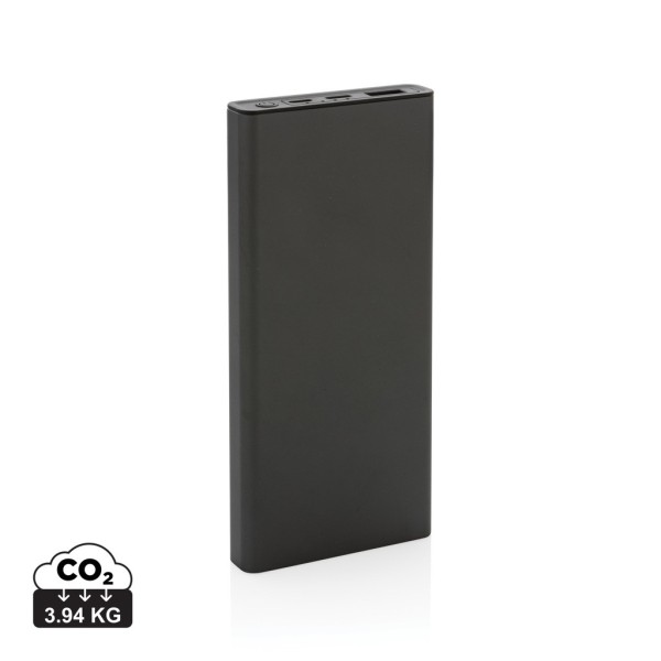 Terra RCS gerecyclede 18W aluminium powerbank 10.000 mAh, grijs