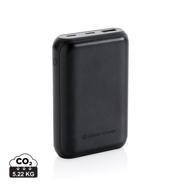 Urban Vitamin Alameda 10.000 mAh 18W PD powerbank, zwart