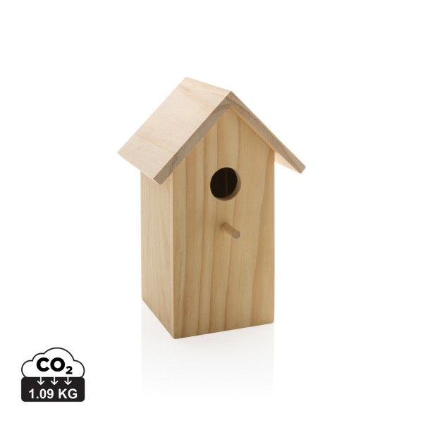 Houten vogelhuisje, bruin