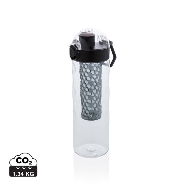 Honeycomb afsluitbare lekvrije waterfles met infuser, zwart