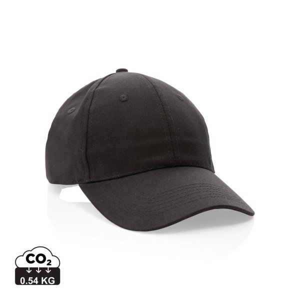 Impact AWARE™  6 panel 190gr gerecycled katoenen cap, zwart