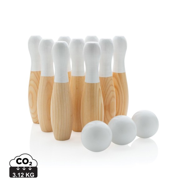 Houten skittles set, bruin
