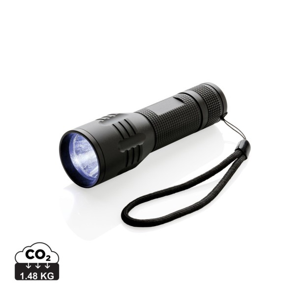 3W CREE zaklamp medium, zwart