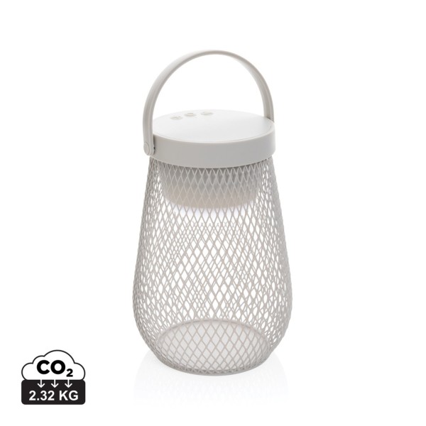 Aurora RCS gerecyclede plastic USB-oplaadbare tafellamp, grijs