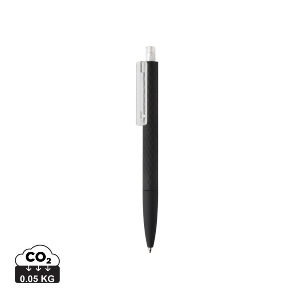 X3 zwart smooth touch pen, transparant