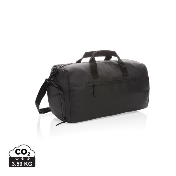 Fashion black PVC vrije weekendtas, zwart